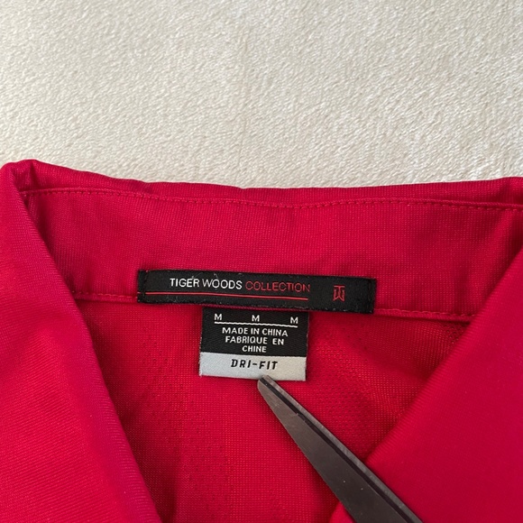 Nike Dri-Fit Tiger Woods Collection Mens Golf Polo Shirts Lot 2 Size M Red Blue - Picture 6 of 16